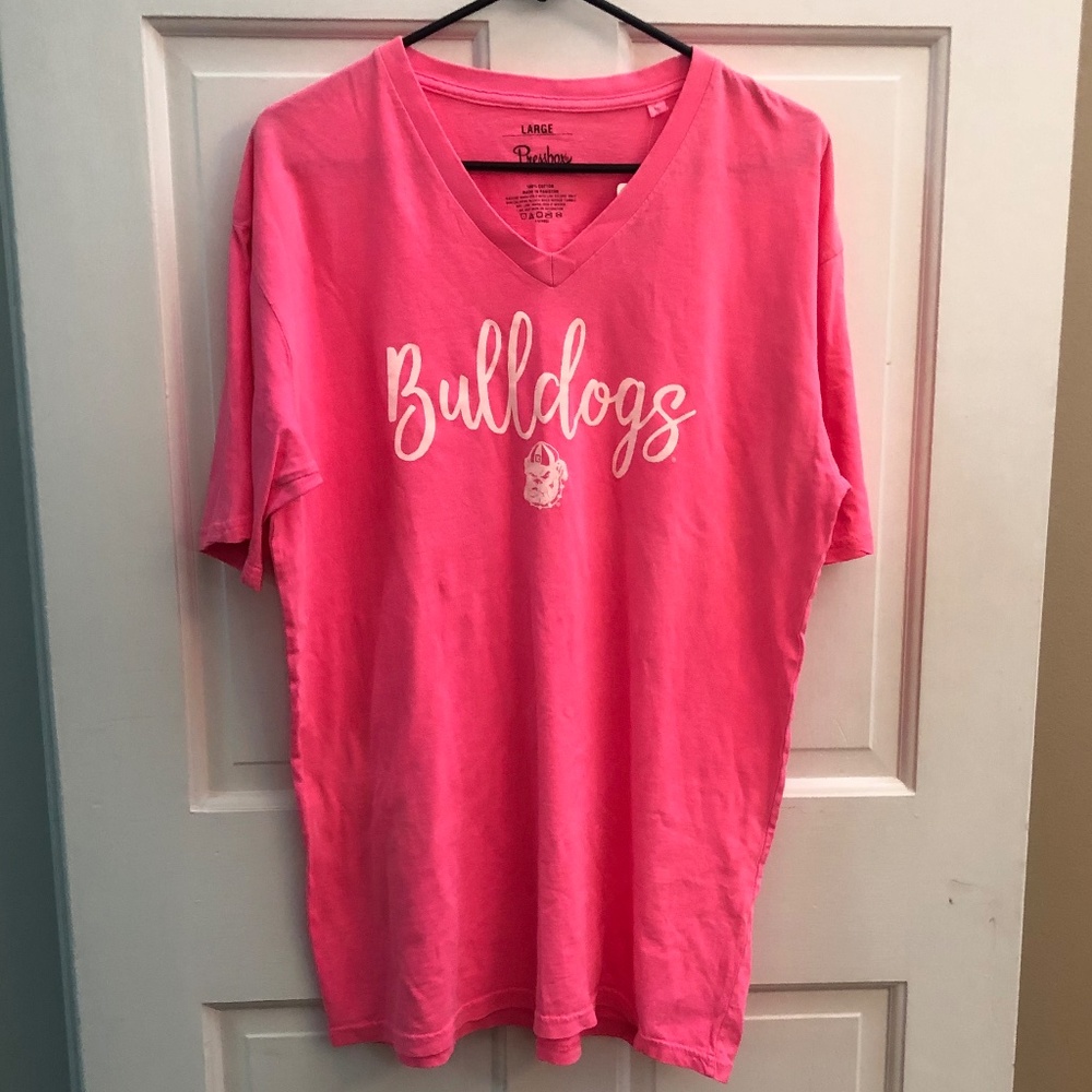 Pink Georgia bulldogs oversized tshirt size Large NWT